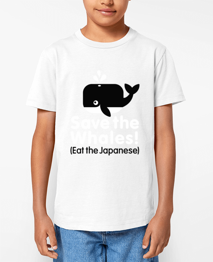 T-shirt Enfant SAVE THE WHALES EAT THE JAPANESE Par LaundryFactory