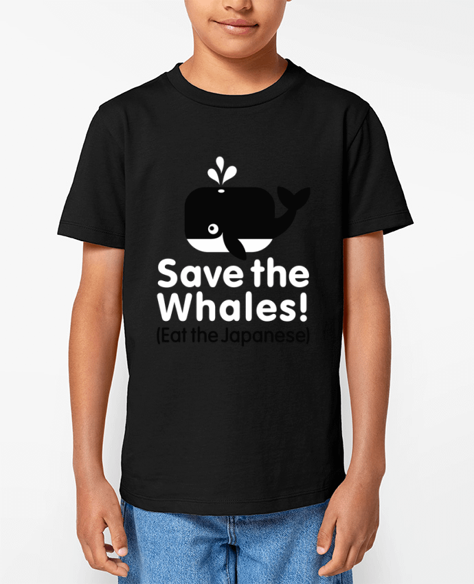 T-shirt Enfant SAVE THE WHALES EAT THE JAPANESE Par LaundryFactory