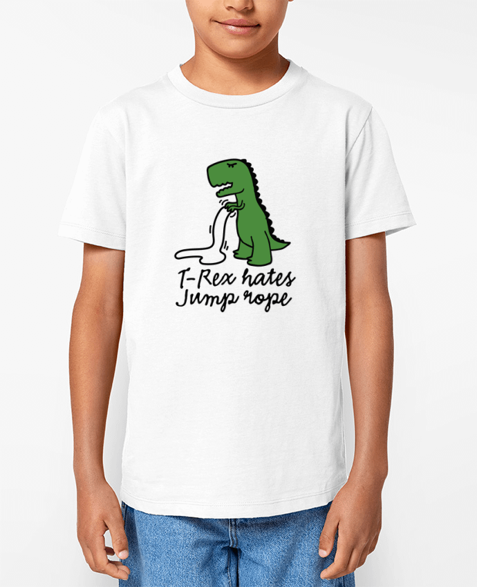 T-shirt Enfant TREX HATES JUMP ROPE Par LaundryFactory
