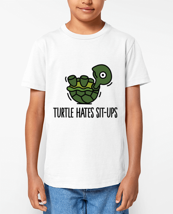 T-shirt Enfant TURTLE HATES SIT-UPS Par LaundryFactory