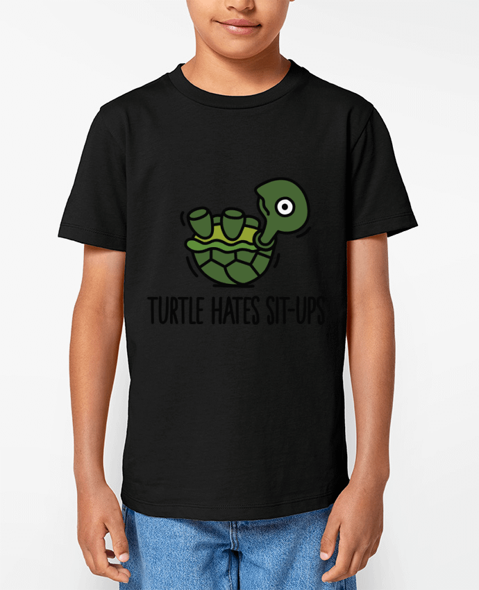 T-shirt Enfant TURTLE HATES SIT-UPS Par LaundryFactory