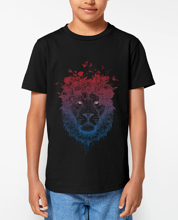 T-shirt Enfant Floral lion III Par Balàzs Solti