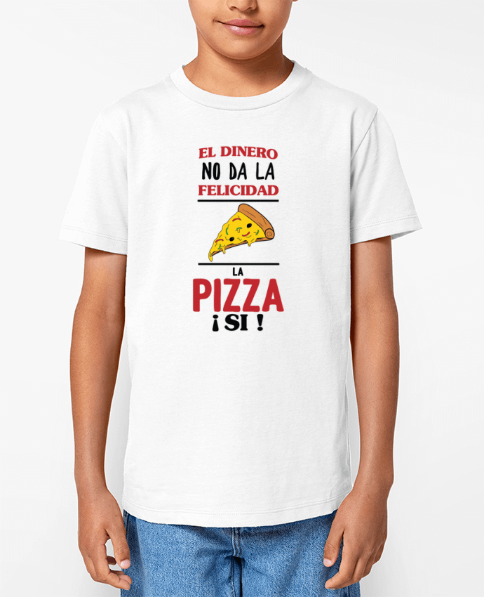 T-shirt Enfant El dinero no da la felicidad, la pizza si ! Par tunetoo