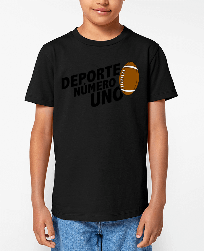 T-shirt écoresponsable enfant Deporte Número Uno Rugby Par tunetoo