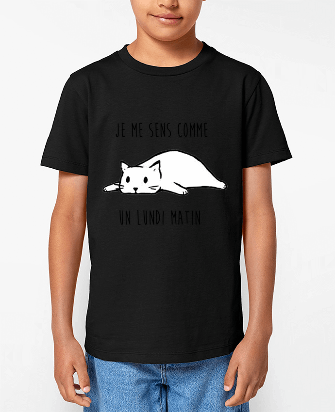 T-shirt Enfant chat - je me sens comme un lundi matin Par DesignMe