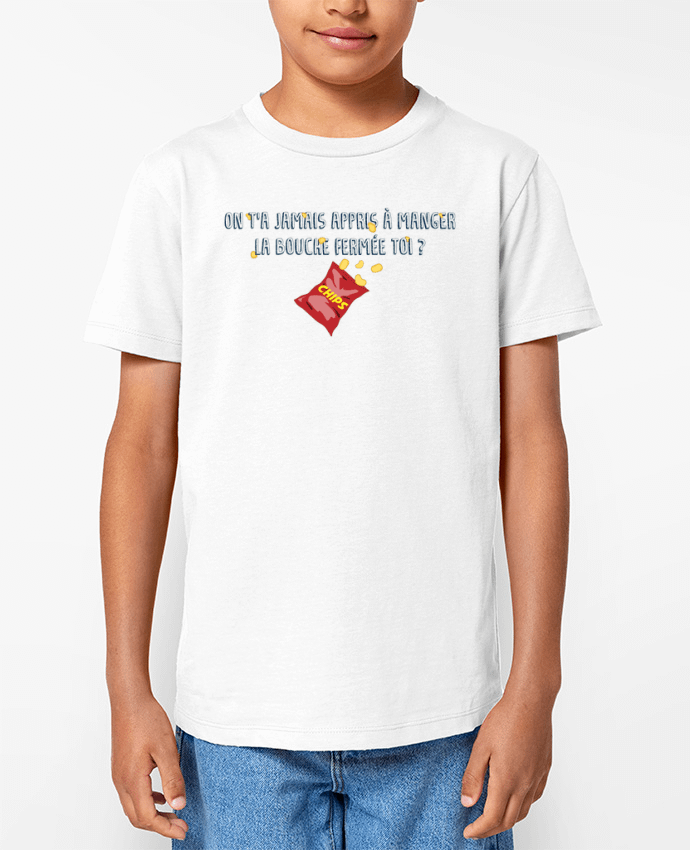 T-shirt Enfant Manger la bouche fermée Citation Dikkenek Par tunetoo