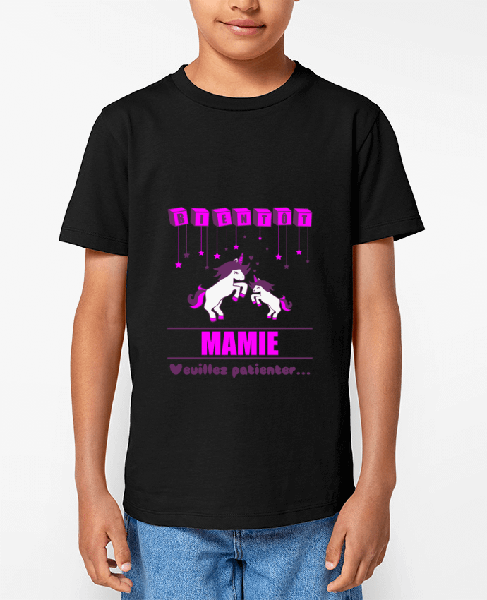 T-shirt Enfant Bientôt Mamie, licorne Par Benichan