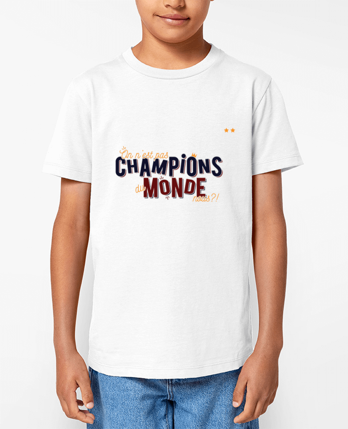 T-shirt écoresponsable enfant CHAMPIONS DU MONDE Par PTIT MYTHO