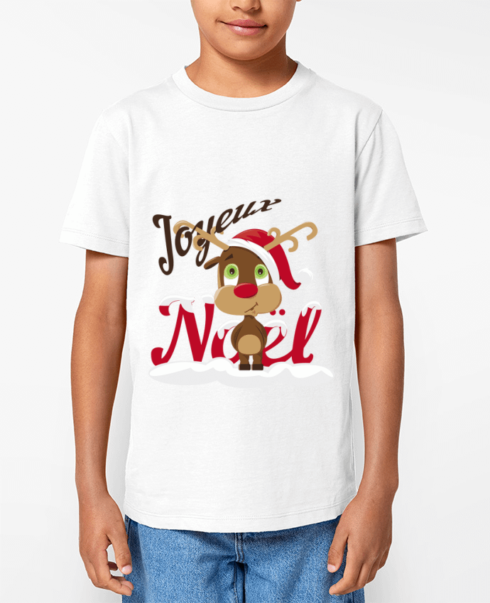 T-shirt Enfant Renne Joyeux Noël Enfant Par GraphiCK-Kids