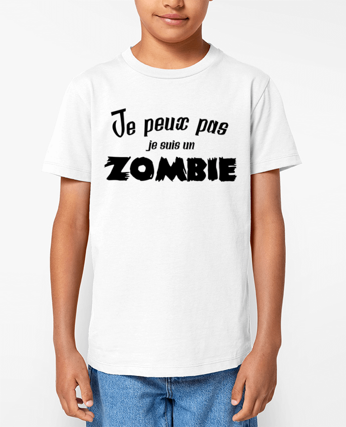 T-shirt Enfant Je peux pas je suis un Zombie Par L'Homme Sandwich