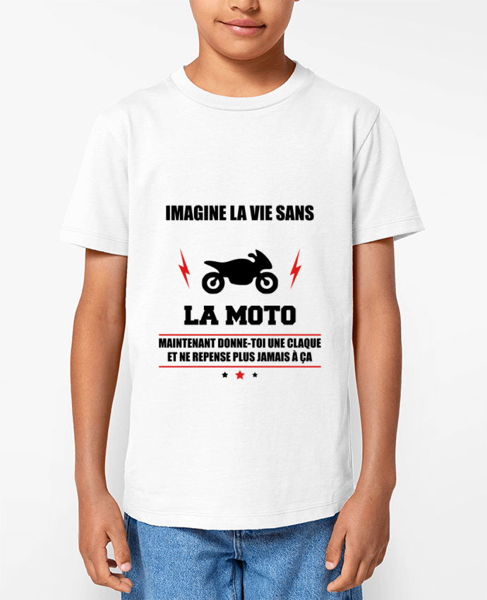 T-shirt Enfant Imagine la vie sans la moto Par Benichan