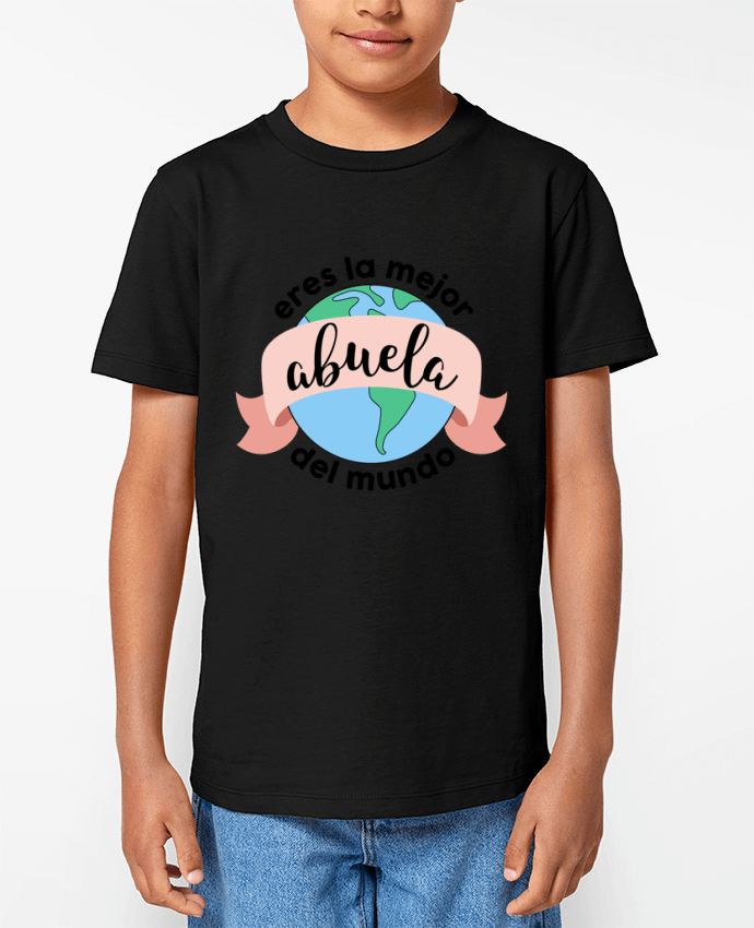 T-shirt écoresponsable enfant Eres la mejor abuela del mundo Par tunetoo