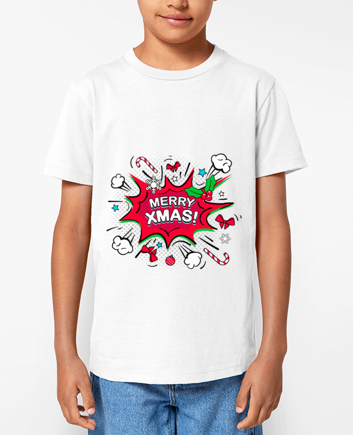 T-shirt écoresponsable enfant Merry XMAS Par MAX AND MORE