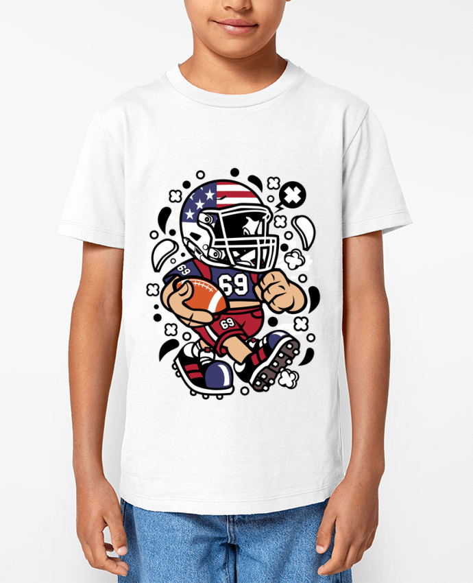 T-shirt Enfant Football Américain Cartoon | By Kap Atelier Cartoon Par Kap Atelier