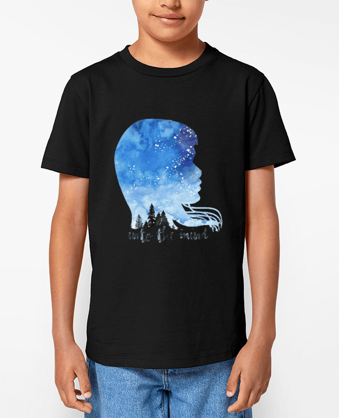 T-shirt Enfant PROFIL AQUARELLE NUIT -INTO THE MIND Par icône