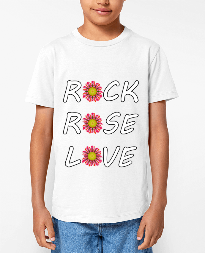 T-shirt Enfant Rock Rose Love Par LV-CREATOR