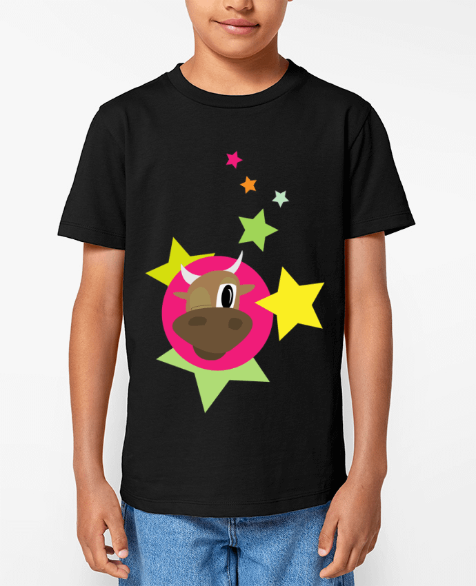 T-shirt Enfant Vache au clin d'œil Par illustraman