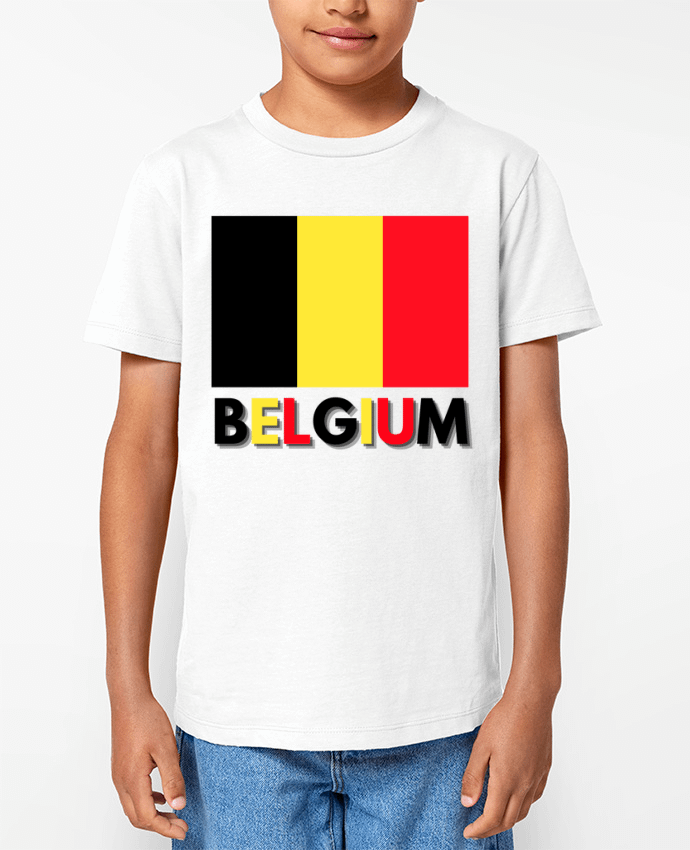 T-shirt Enfant Drapeau Belgium Par Anastasia