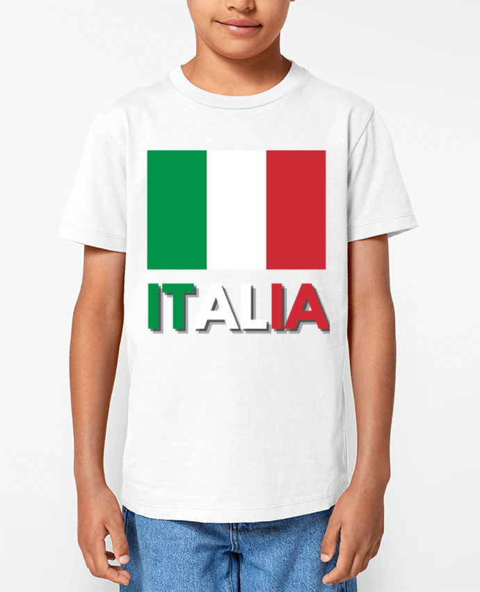 T-shirt Enfant Drapeau Italie Par Anastasia