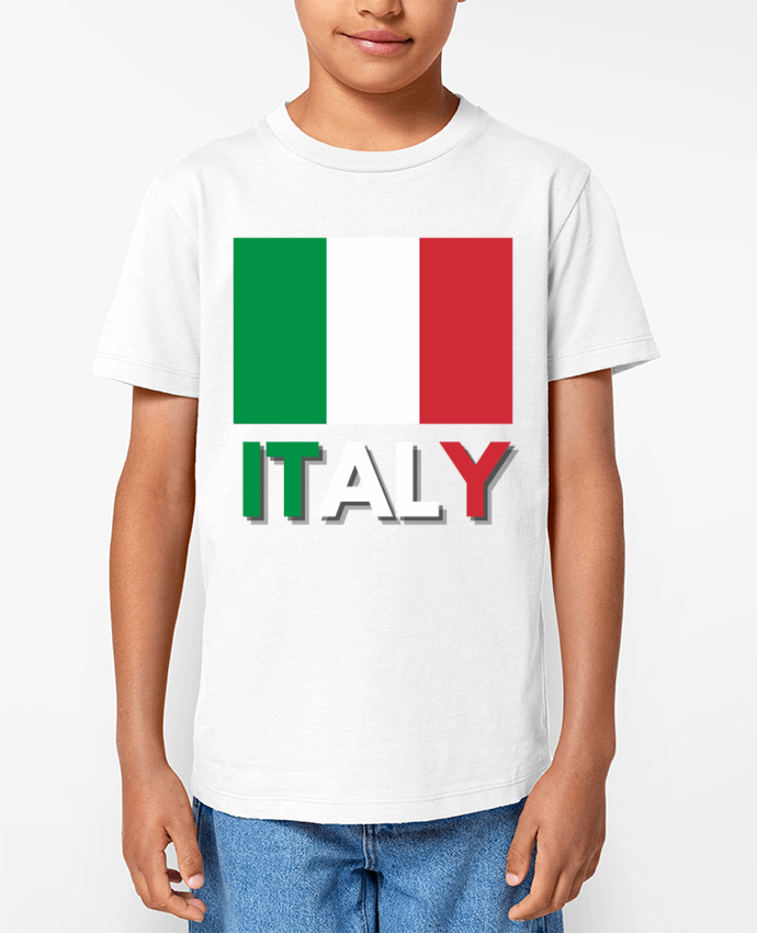 T-shirt Enfant Drapeau Italie Par Anastasia