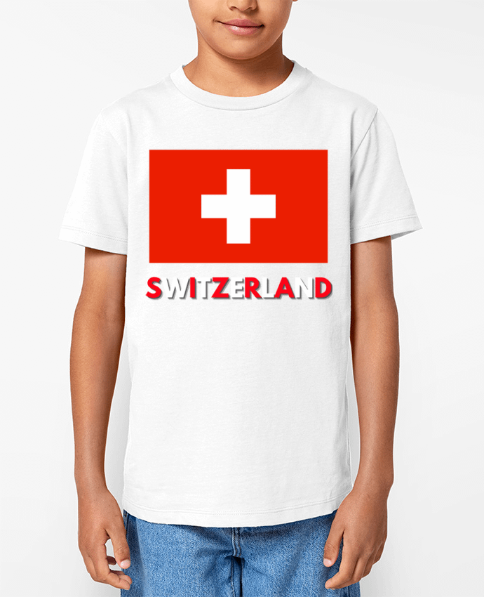 T-shirt Enfant Drapeau suisse Par Anastasia