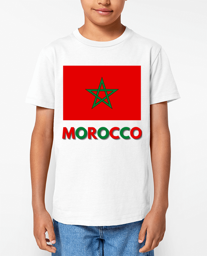 T-shirt Enfant Drapeau Maroc Par Anastasia