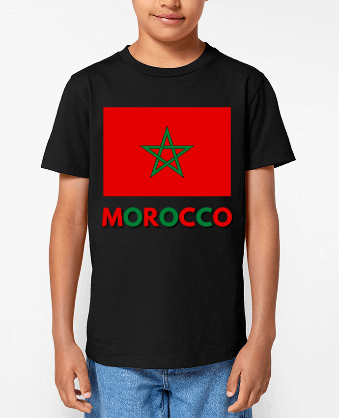 T-shirt Enfant Drapeau Maroc Par Anastasia