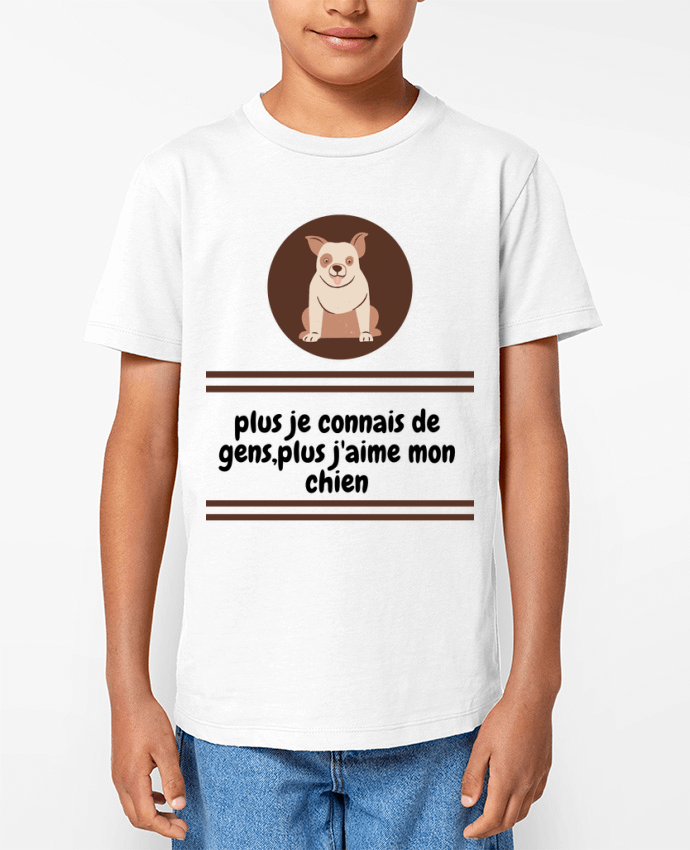 T-shirt Enfant J'aime mon chien Par Anastasia