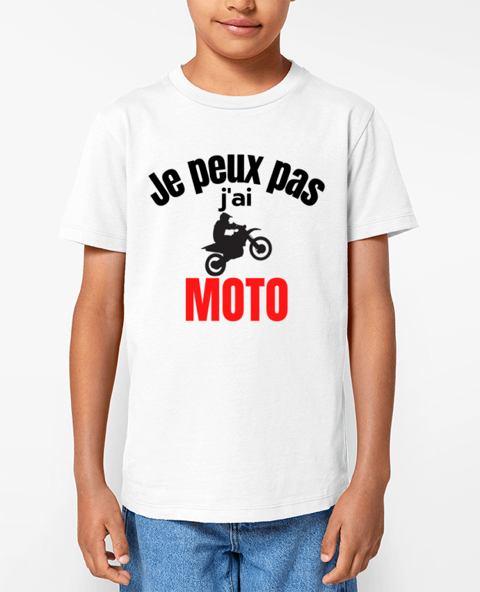T-shirt Enfant Je peux pas,j'ai moto Par Anastasia