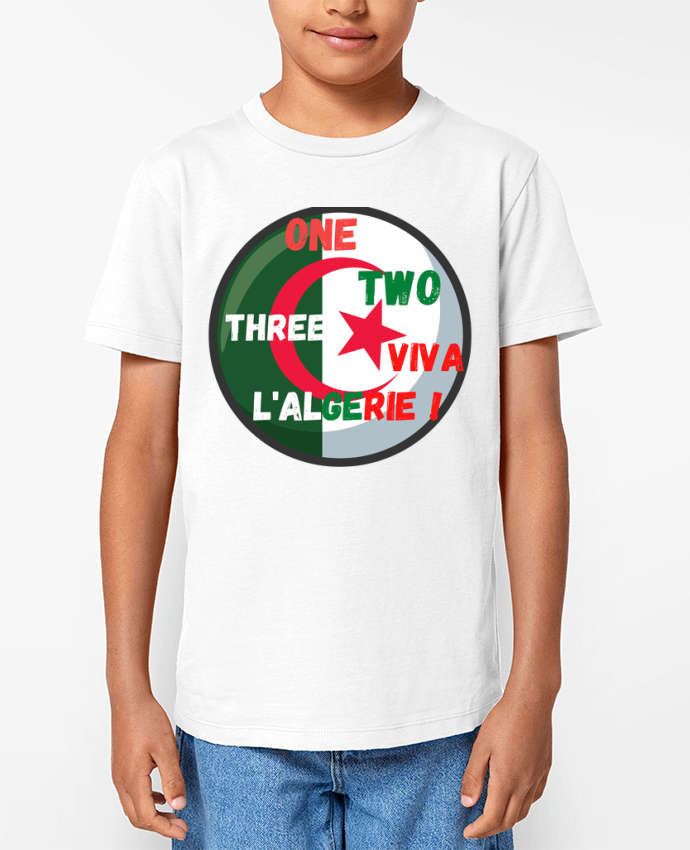 T-shirt Enfant one,two,three,viva l’Algérie Par Anastasia