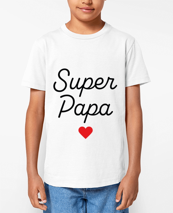 T-shirt Enfant Super Papa Par Mademoiselle Polly