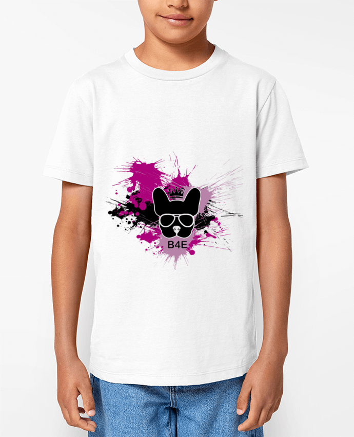 T-shirt Enfant Bouledogue rose peinture Par Toncadeauperso