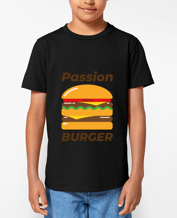 T-shirt Enfant Passion burger Par Mademoiselle Polly