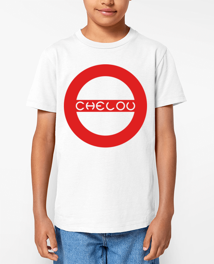 T-shirt écoresponsable enfant Chelou - Emblème Rouge Par Chelou