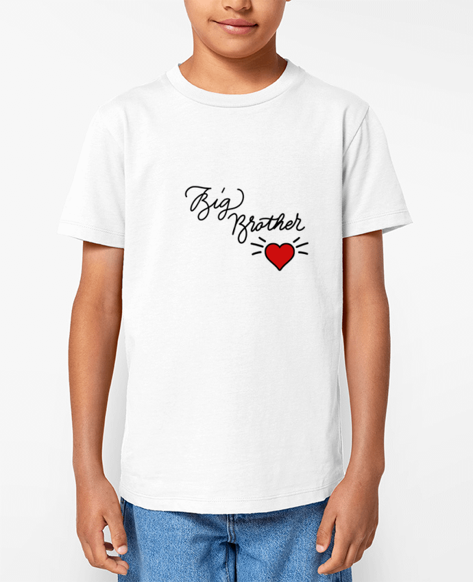 T-shirt Enfant Big Bro red heart Par calligraphismes