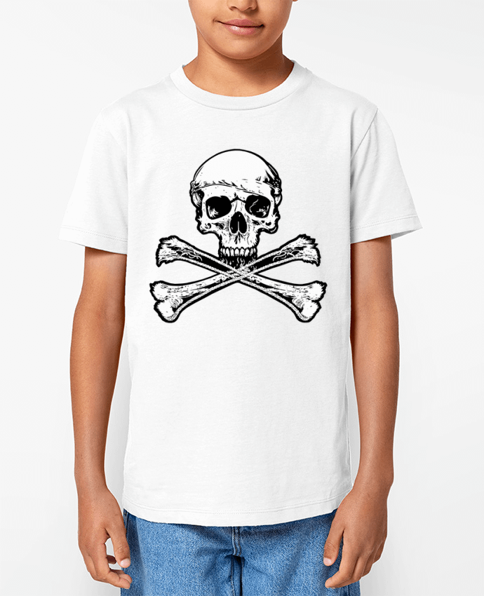 T-shirt Enfant Jolly Roger - Drapeau Pirate - Tête de Mort Par Geronimo Gorilla SylverBack
