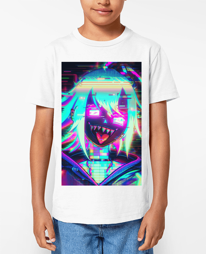 T-shirt Enfant Creepy Glitch Girl Par MagicDesign