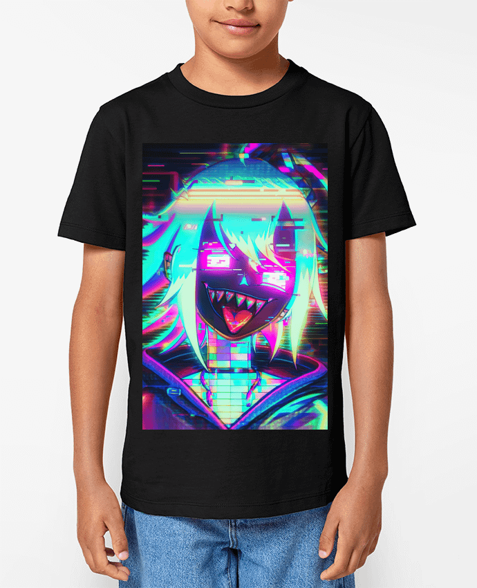 T-shirt Enfant Creepy Glitch Girl Par MagicDesign