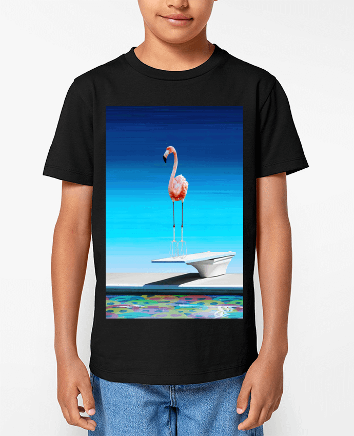 T-shirt Enfant Flamingo at the pool Par MagicDesign