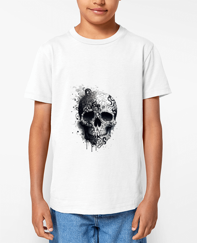 T-shirt Enfant Skull Art Par Kraazy