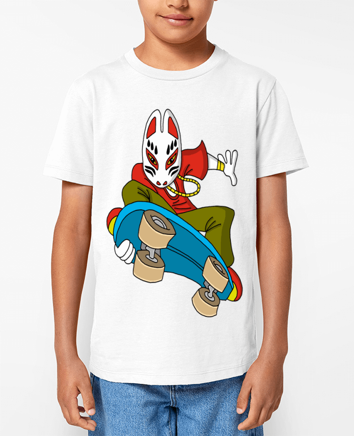 T-shirt Enfant Renard étrange en skateboard Par LAGUENY