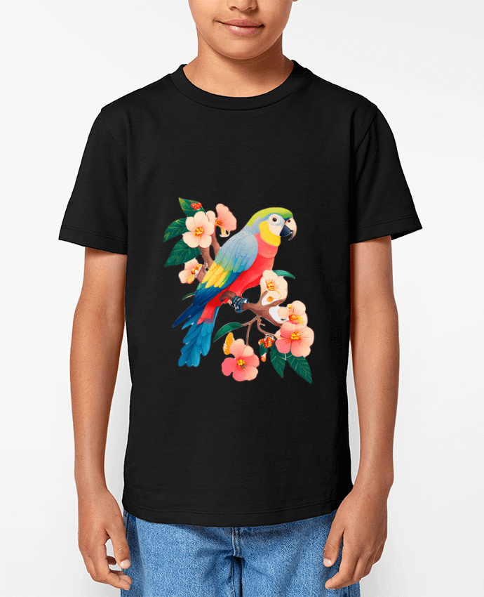 T-shirt Enfant perroquet fleurie Par EliseDesign