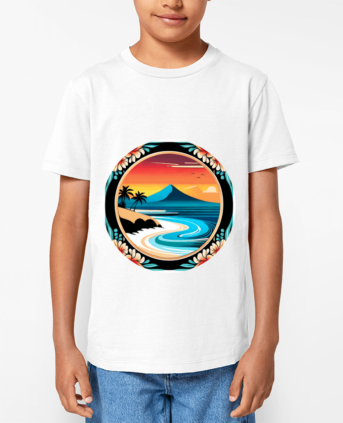 T-shirt Enfant plage fleurie Par EliseDesign