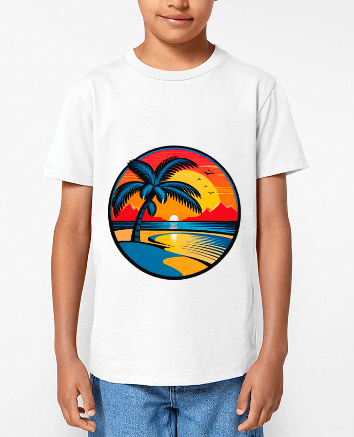 T-shirt Enfant plage palmier sable Par EliseDesign