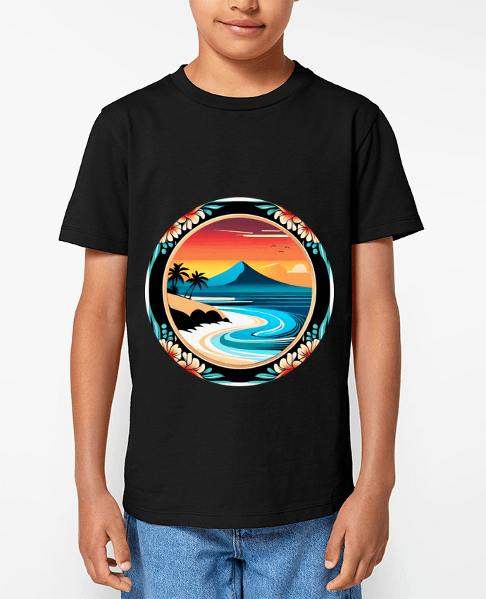 T-shirt Enfant plage fleurie Par EliseDesign