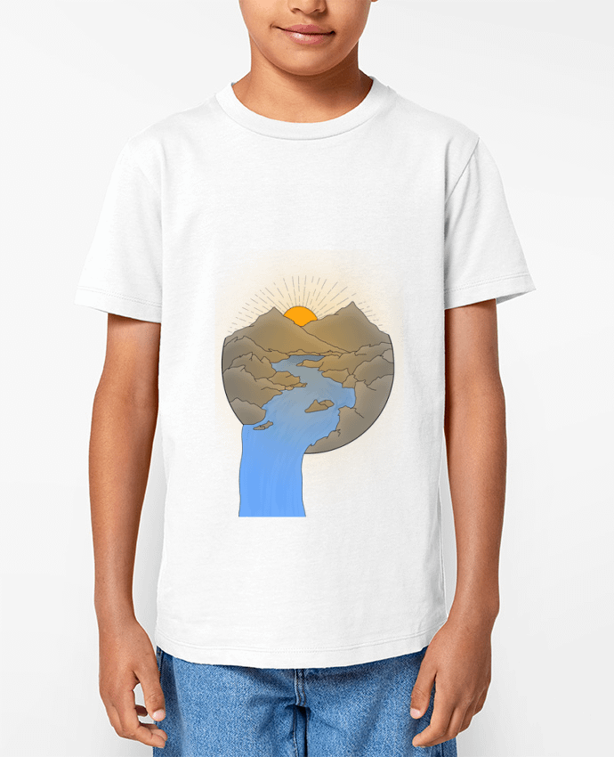 T-shirt Enfant Paysage Par Sazuka