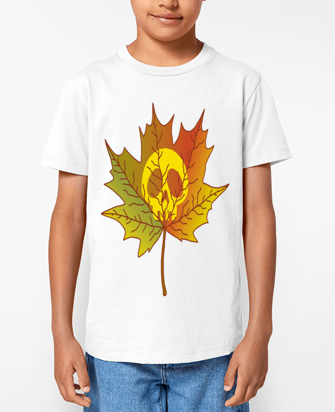 T-shirt Enfant Crâne et feuille morte Par LAGUENY