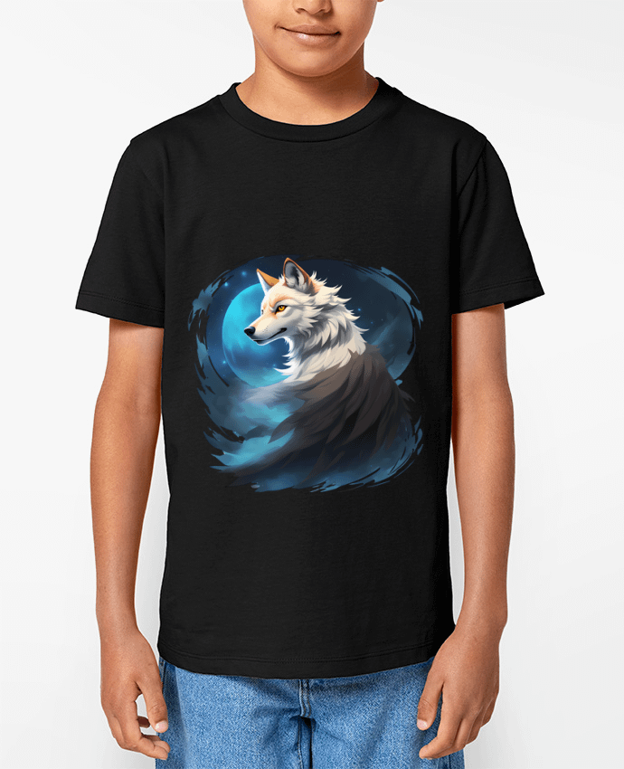 T-shirt Enfant La Lueur du Loup : Entre Ténèbres et Mystère Par ALXCOOZ1 DESIGN