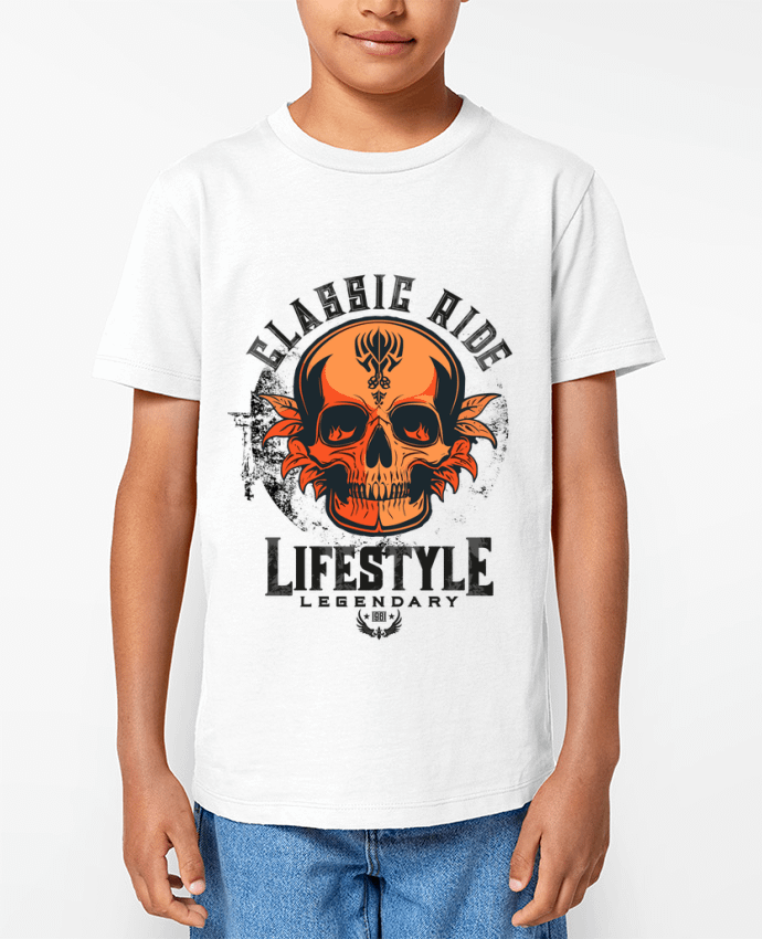 T-shirt Enfant Skull Classic Ride Par LajjdesignCreation
