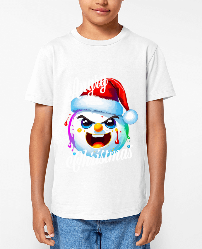 T-shirt Enfant Boule de Neige en colère. Angry Christmas Par Featheart